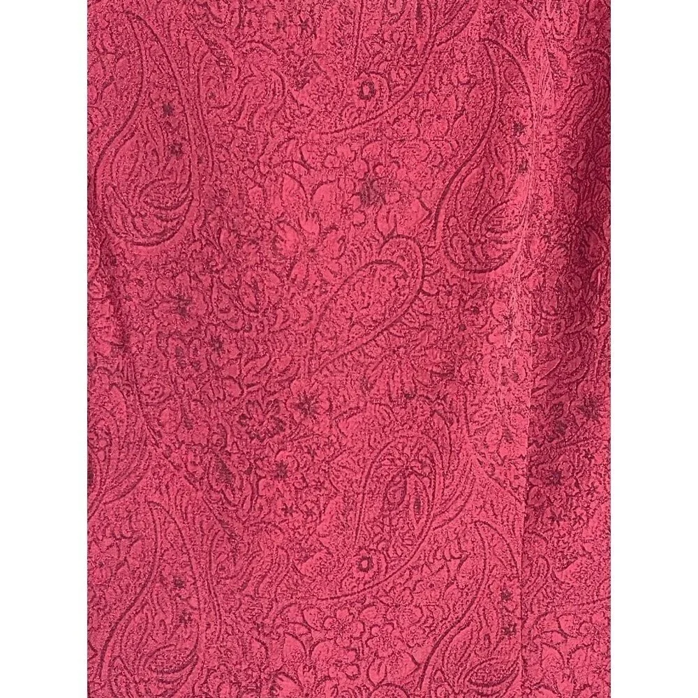 Jessica Howard 12 2 Piece Jacket & Top Maroon Paisley Textured Mother of Bride